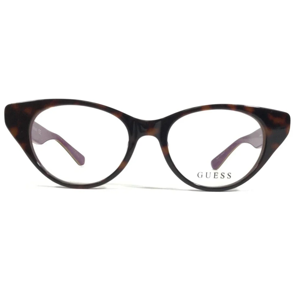 Guess Eyeglasses Frames GU9192 056 Purple Tortoise Cat Eye Round 47-16-130